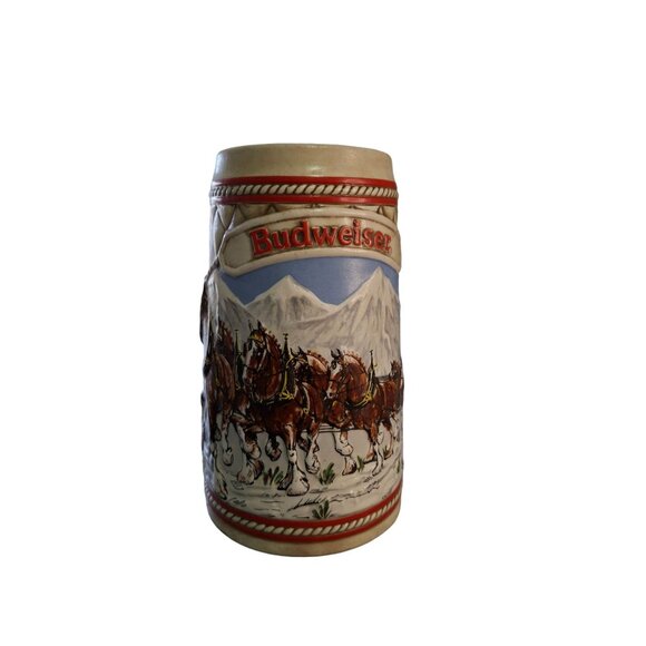 Vintage Budweiser Limited Edition 1985 Stein With Clydesdales A Seris - Picture 1 of 9